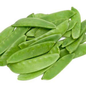 Mammoth melting snow peas on a white background